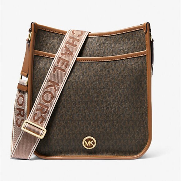 Michael Kors-Luisa Large Signature Logo Messenger Bag - Picture 1 of 4